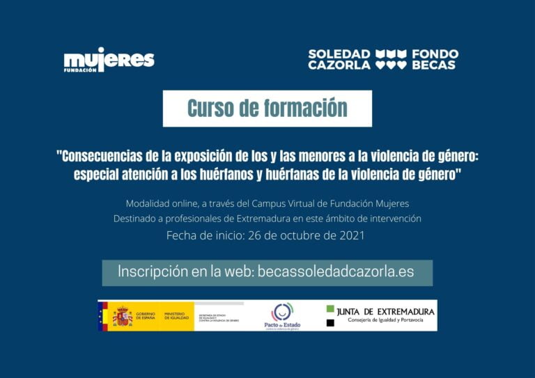 Curso de formación a profesionales de Extremadura sobre exposición de menores a la violencia de género