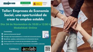 Taller Online: "Empresas de Economía Social, una oportunidad de crear tu empleo estable"