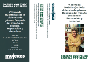 V Jornada Huérfan@s de la violencia de género: Después del minuto de silencio. Reparación y derechos.