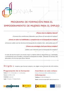 Cursos: Empoderamiento de la mujer para la mejora de la empleabilidad.