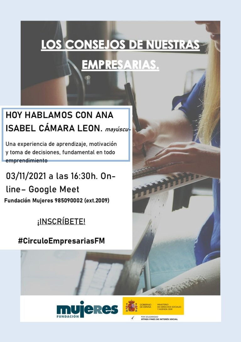 Los consejos de nuestras empresarias: Hoy hablamos con Ana Isabel Cámara León