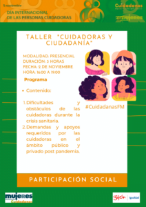 Taller de participación social “Cuidadoras y Ciudadanía”