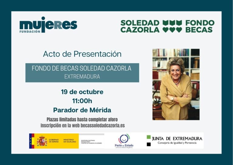 Presentación del Fondo de Becas Soledad Cazorla en Extremadura