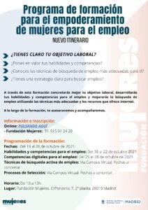 Curso: Programa de Empoderamiento de Mujeres para el empleo de Madrid