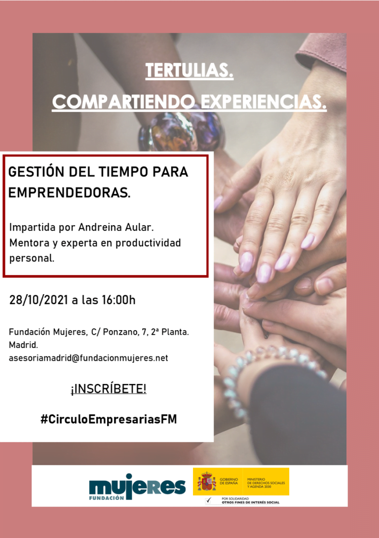Compartiendo experiencias: "Gestión del tiempo para emprendedoras".