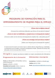 Cursos online: Programa de Empoderamiento de Mujeres para el empleo