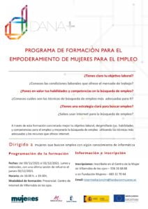Curso presencial: Programa de Empoderamiento de Mujeres para el empleo en Villarrubia de los ojos (Ciudad Real)
