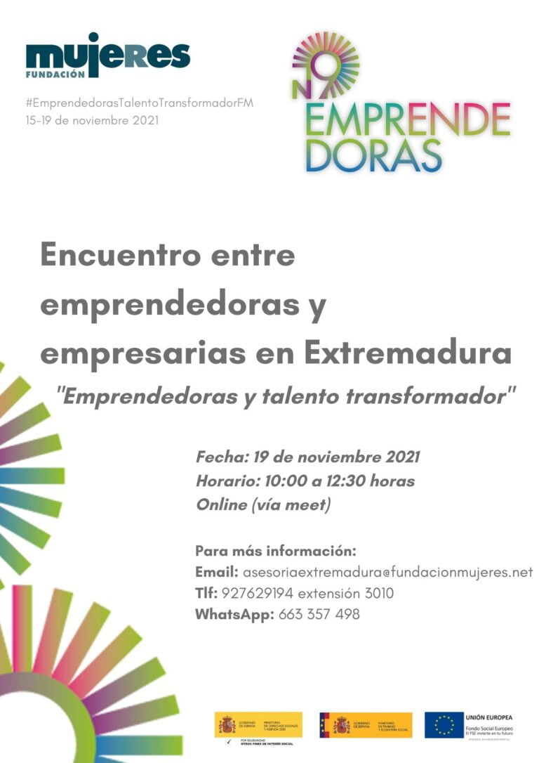 EmprendedorasTalentoTransformadorFM-Encuentro entre Emprendedoras y Empresarias de Extremadura