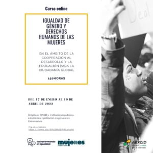Curso online "Igualdad de género y derechos humanos de las mujeres en el ámbito de la cooperación al desarrollo y la educación para la ciudadanía global"
