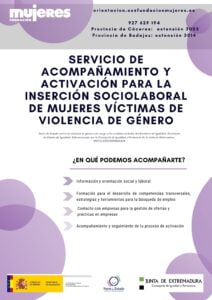 Finaliza el Proyecto Servicio de acompañamiento y activación para la inserción sociolaboral de mujeres víctimas de violencia de género en Extremadura