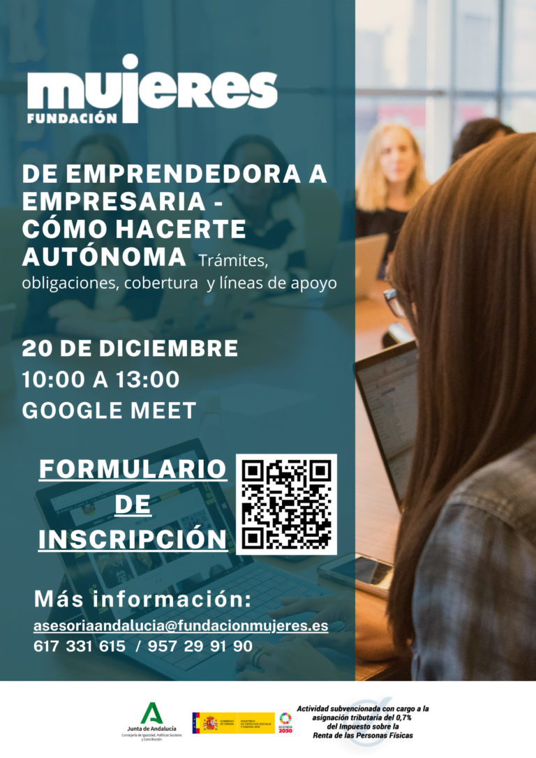Taller online: De emprendedora a empresaria - Cómo hacerte autónoma