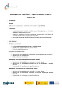 Curso: Entrenando mis competencias y habilidades para la mejora de la empleabilidad