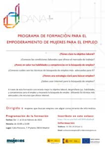 Programa de formación para el empoderamiento de mujeres para el empleo