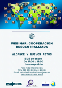 Webinar: “Cooperación descentralizada: Alcance y Nuevos Retos”