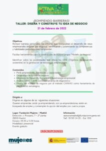 ¡Rompiendo barreras! - Taller Diseña y construye tu idea de negocio