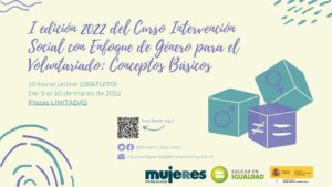 I edición 2022 del curso ‘Intervención social con enfoque de género para el voluntariado: conceptos básicos’