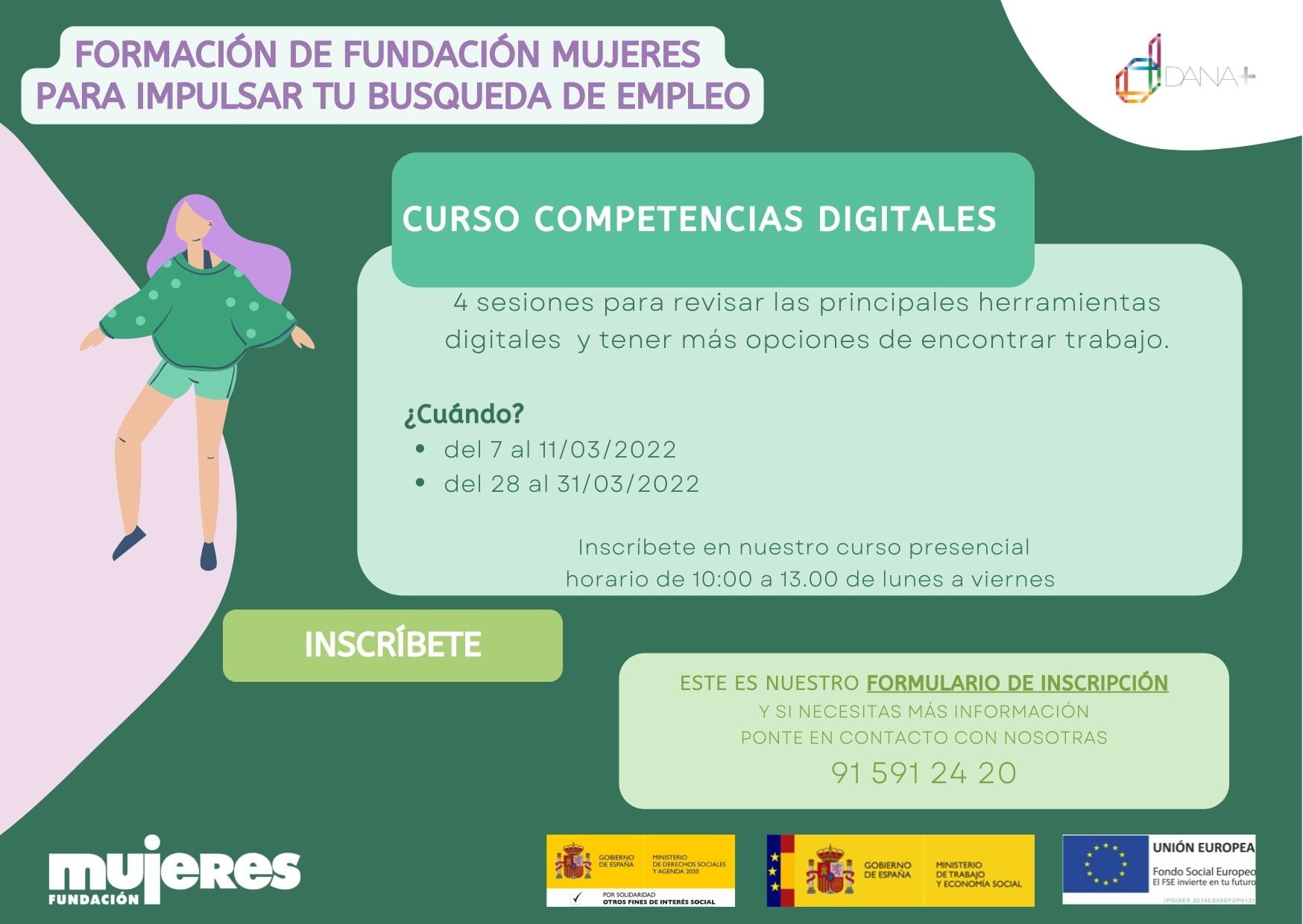 Curso: Competencias digitales para el empleo - Fundación Mujeres