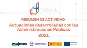 Resultados de las actuaciones del Proyecto DANA+ con las Administraciones Públicas en 2021