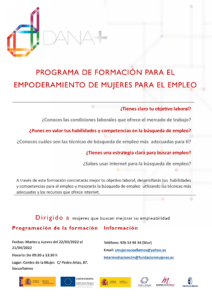 Curso presencial: Programa de Formación para el Empoderamiento de mujeres para el empleo en Socuellamos (Ciudad Real)