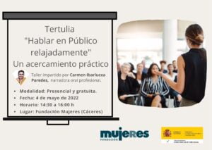 Tertulia: "Hablar en público relajadamente". Un acercamiento práctico