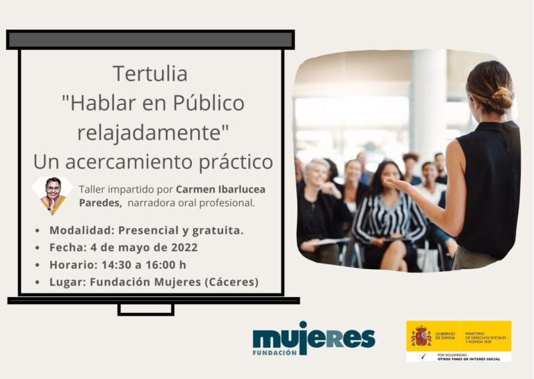 Tertulia: "Hablar en público relajadamente". Un acercamiento práctico