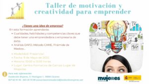 Taller presencial: Motivación y creatividad para emprender. (Campo Lugar de Miajadas)
