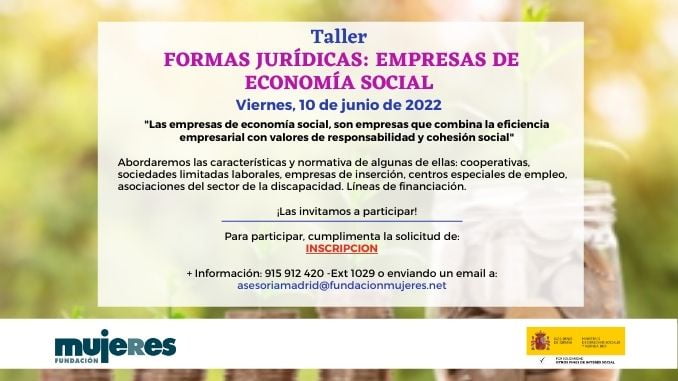 Taller Formas Jurídicas: Empresas de Economia Social