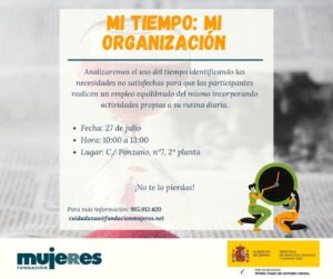 Taller: Mi tiempo: mi organización