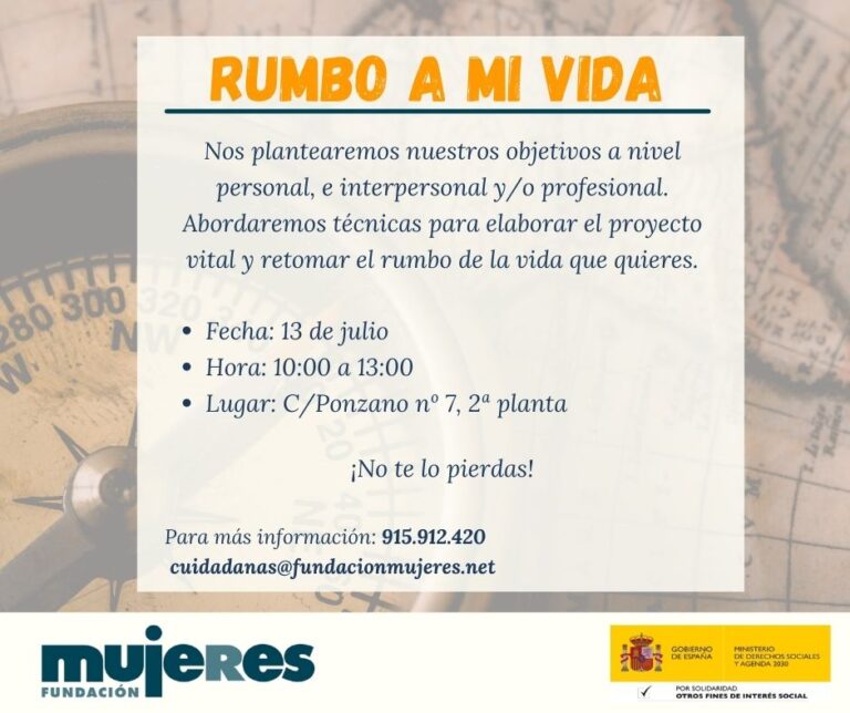 Taller: Rumbo a mi vida