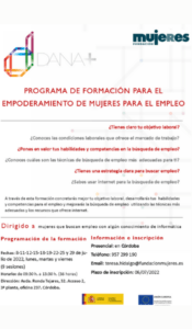 Programa de formación para el empoderamiento de mujeres para el empleo