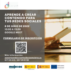 Taller online: Aprende a crear contenido para tus redes sociales