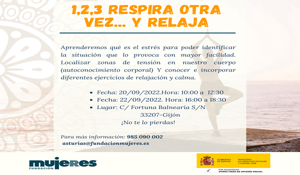 Taller "1,2,3 Respira… y Relaja" en Gijón