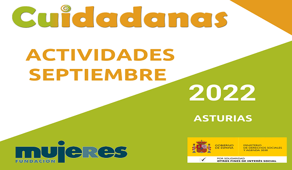 Fundación Mujeres presenta las actividades para el mes de septiembre en Cuidadanas Asturias