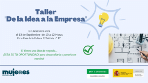 Taller presencial: "De la idea a la empresa"