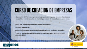 Curso de Creación de Empresas en Madrid