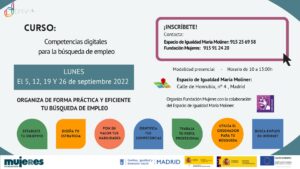 Curso: Competencias digitales para el empleo en el Espacio de Igualdad María Moliner