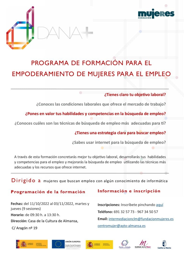 Programa de Empoderamiento de Mujeres para el empleo en Almansa