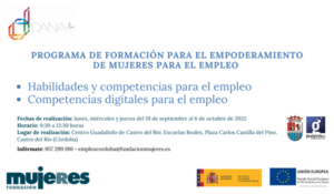 Programa de formación para el empoderamiento de mujeres para el empleo