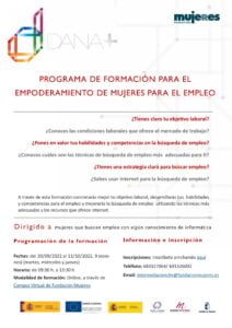 Programa de Empoderamiento de Mujeres para el empleo en Castilla La Mancha (modalidad online)