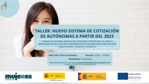 Nuevo sistema de cotización de autónomas a partir del 2023