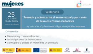 Webinar: Prevenir y actuar ante el acoso sexual y por razón de sexo en entornos laborales