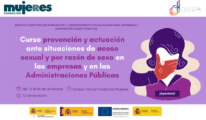 Curso online “Prevención y actuación ante situaciones de acoso sexual y por razón de sexo en las Empresas y en las Administraciones Públicas”