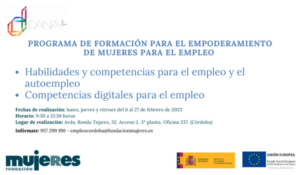 Programa de formación para el empoderamiento de mujeres para el empleo en Córdoba