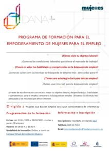 Inicio del Programa de Empoderamiento de Mujeres para el empleo de Castilla La Mancha - online