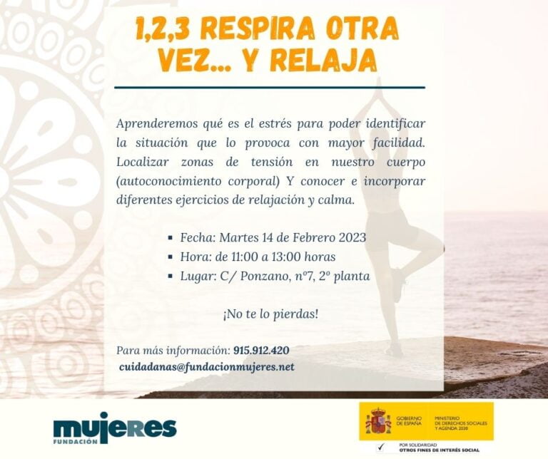 Taller: 1,2,3 respira otra vez... y relaja
