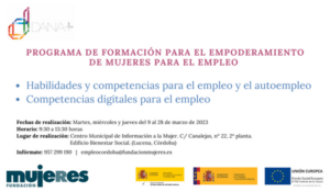 Programa de formación para el empoderamiento de mujeres para el empleo en Lucena
