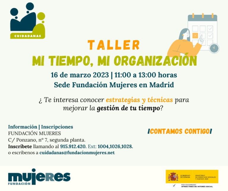 Taller: Mi tiempo, mi organización.