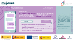 Apertura de inscripciones al Webinario “Acoso sexual en entornos laborales: Prevenir y actuar en el ámbito digital”