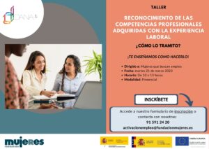 Taller: Reconocimiento de las competencias profesionales adquiridas con la experiencia laboral