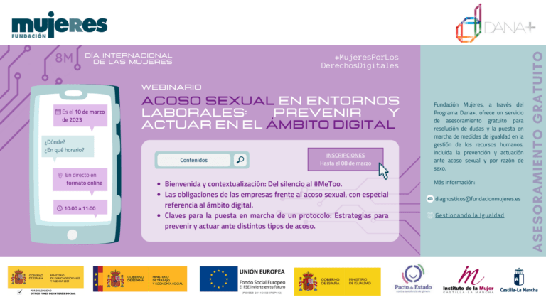 Webinario: "Acoso sexual en entornos laborales: Prevenir y actuar en el ámbito digital"